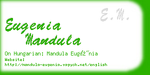 eugenia mandula business card